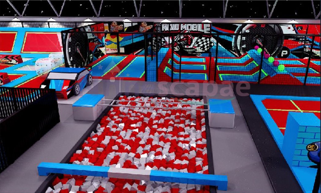 ball play area in the trampoline park-NinescapeLand