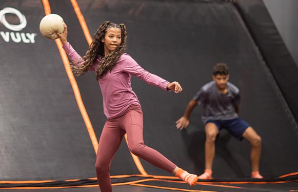 trampoline park supplier with dodgeball zone