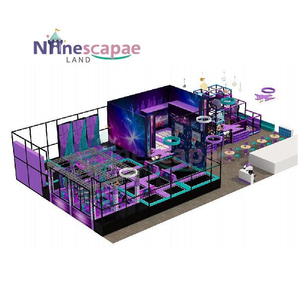 custom wholesale small trampoline equipment by Ninescapeland trampoline park supplier