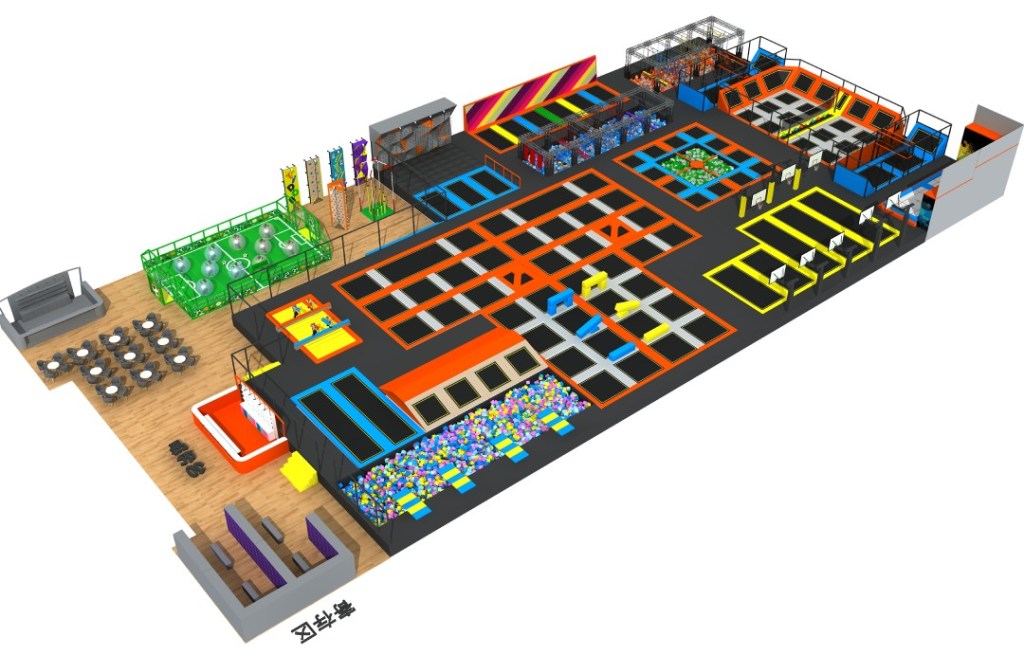 trampoline park dodgeball for all-age group