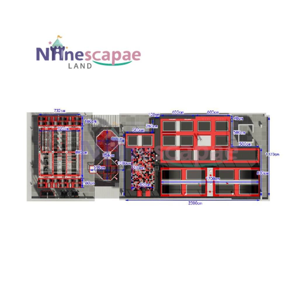 NinescapeLand Trampoline Park Playsets
