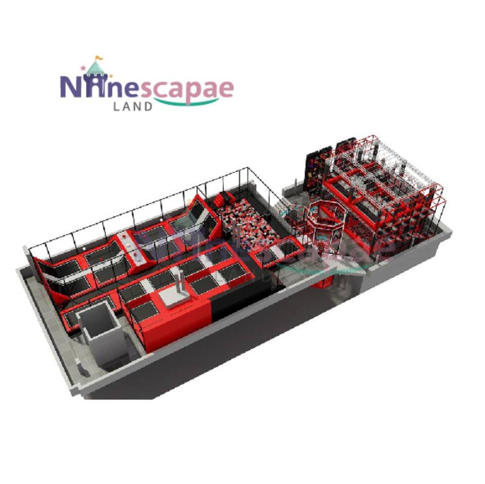 Top Supplier Commercial Level Family Entertainment Center Trampoline Park