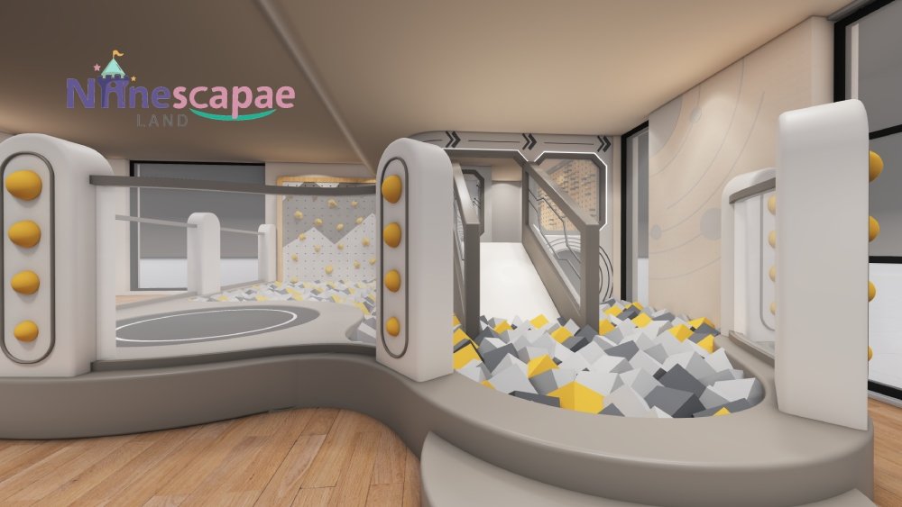 Sci-fi style indoor play zone