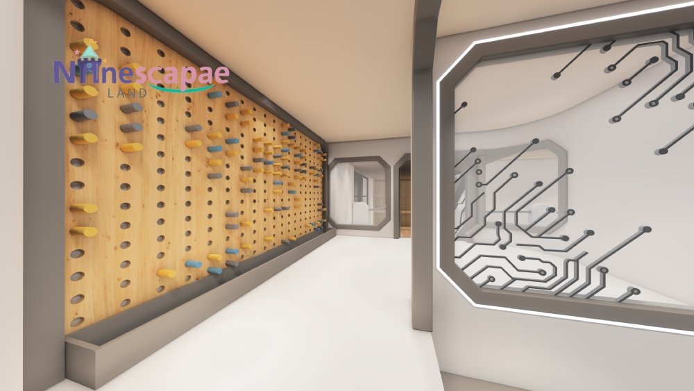 Indoor climbing wall playground