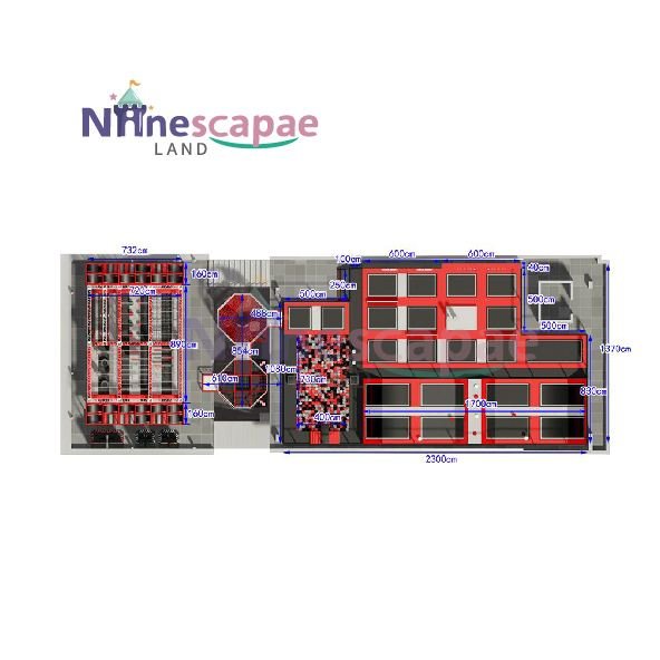 Top Supplier Commercial Level Family Entertainment Center Trampoline Park
