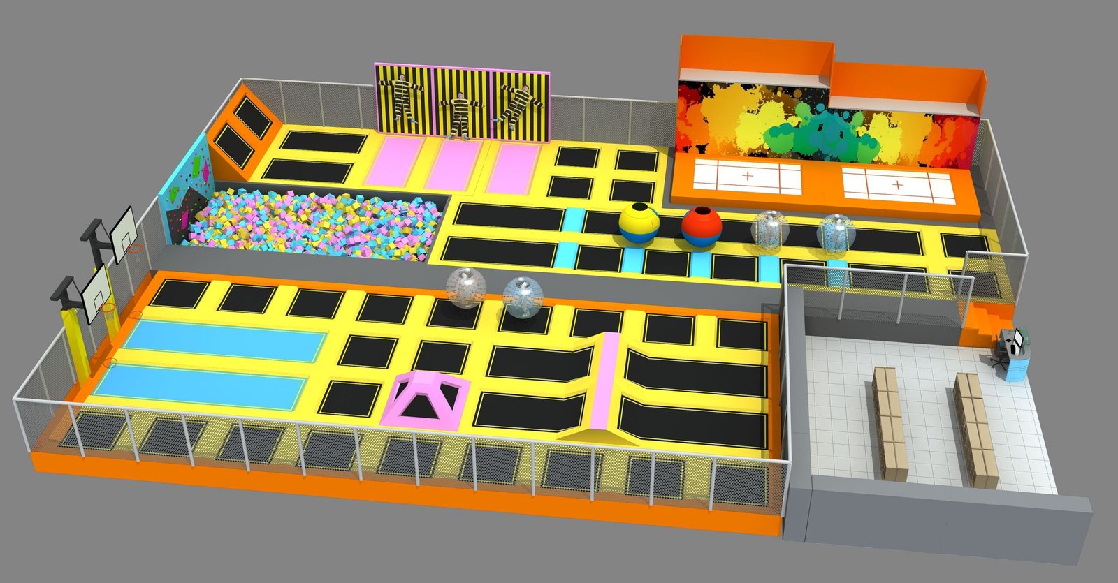 Ninescapeland Indoor Trampoline Park Play Set Ninescapeland
