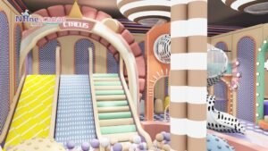 Circus theme indoor soft play castle entrance