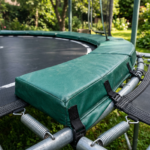 Thickened trapezoidal trampoline safety pads close-up