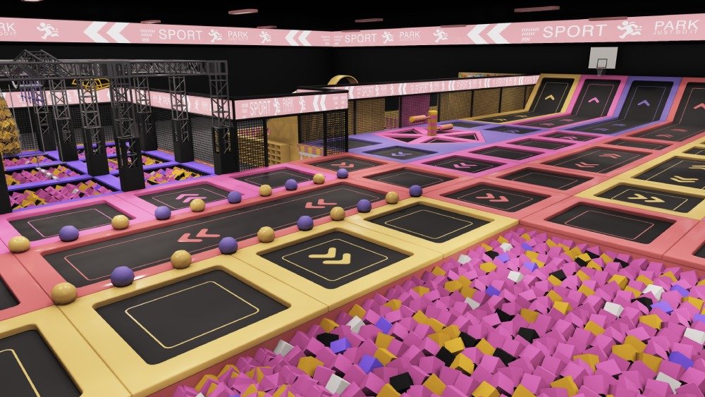 Ninescapeland commercial indoor trampoline park