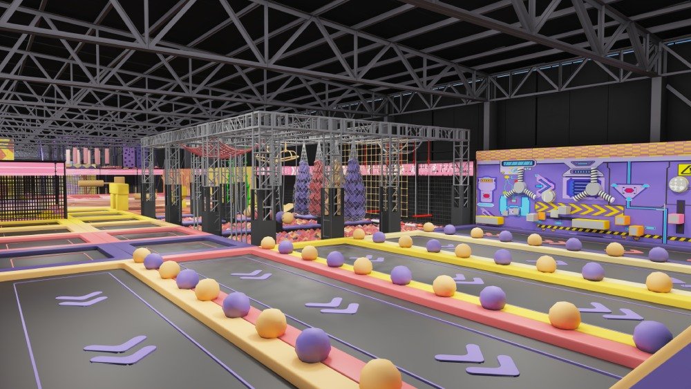 Colorful custom kids indoor playground with ball pits