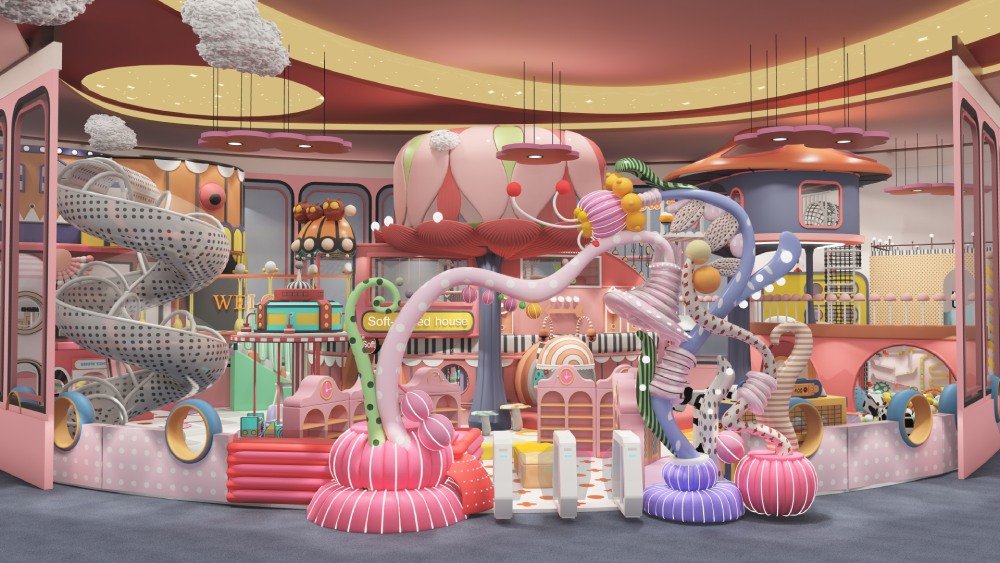 Commercial indoor playground custom soft play kids play area for mall