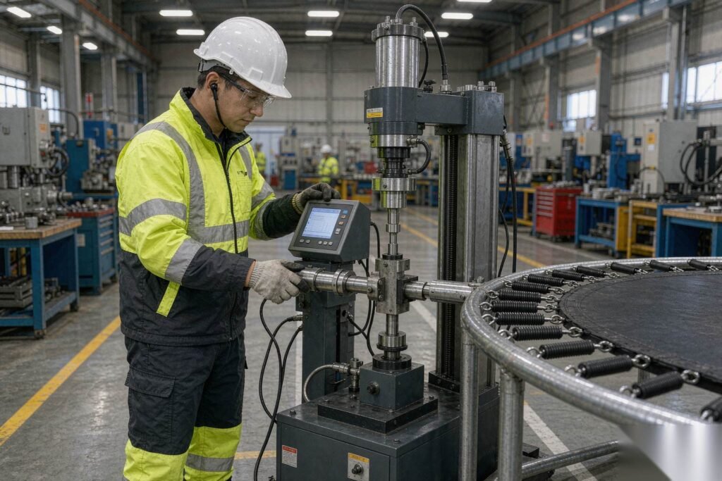 Factory safety testing & quality control for commercial playground equipment